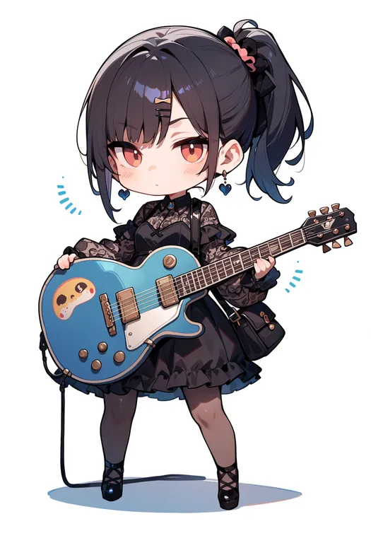 masterpiece, best quality, score_7, safe, chibi only, 1girl, solo, simple background — by k3scat, made with ComfyUI