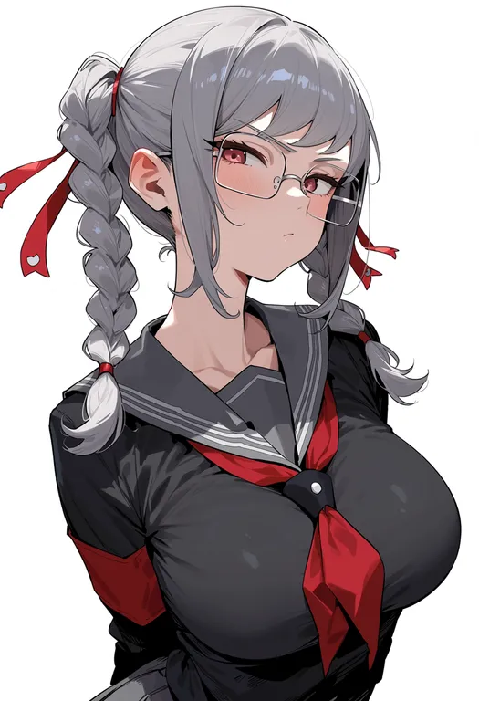 masterpiece, best quality, score_7, safe, pekoyama peko, solo, upper body, simple background — by k3scat, made with ComfyUI