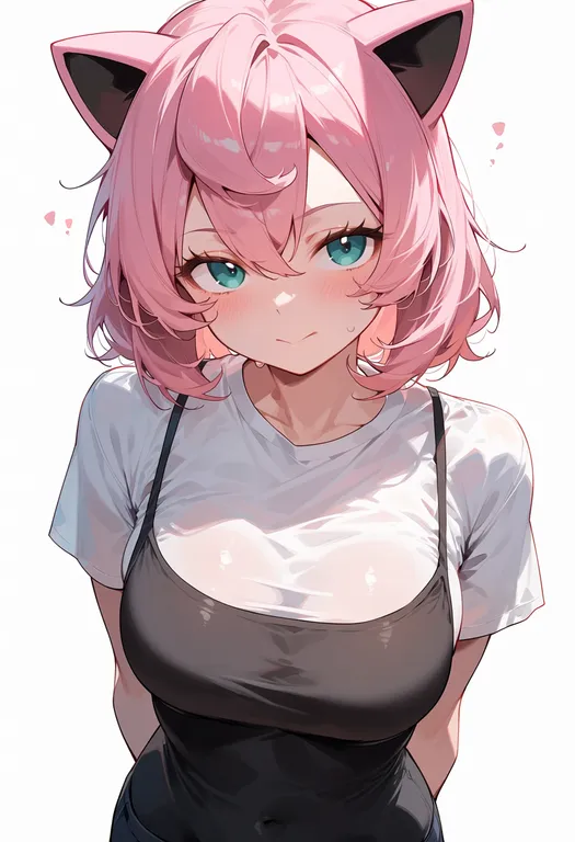 masterpiece, best quality, score_7, safe, jigglypuff, solo, upper body, simple background — by k3scat, made with ComfyUI