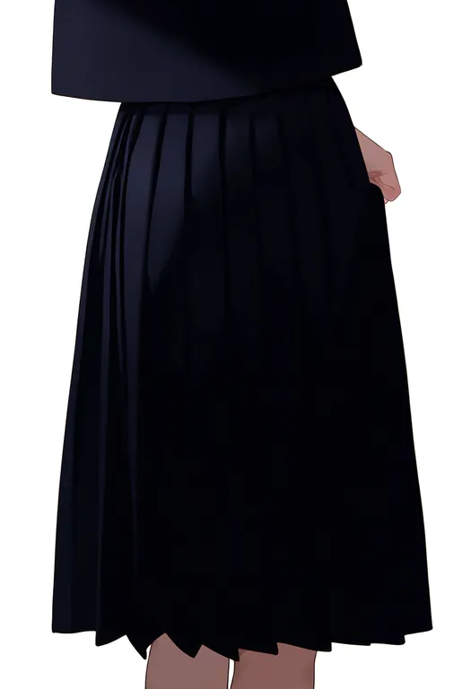 masterpiece, best quality, newest, absurdres, highres, safe, holding_own_skirt, 1girl, solo, simple_background — by k3scat, made with ComfyUI
