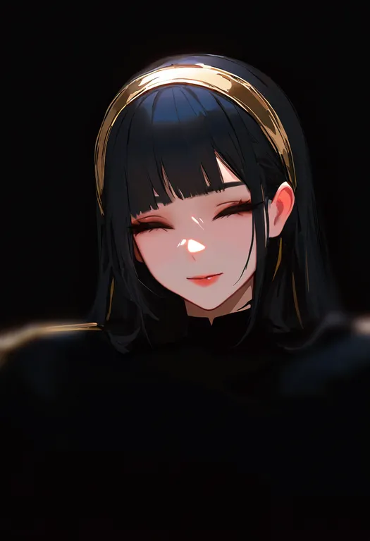 masterpiece, best quality, newest, absurdres, highres, safe, gold_hairband, 1girl, solo, simple_background — by k3scat, made with ComfyUI