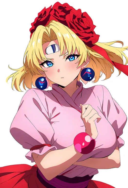masterpiece, best quality, newest, absurdres, highres, safe, toushinden, solo, simple_background — by k3scat, made with ComfyUI