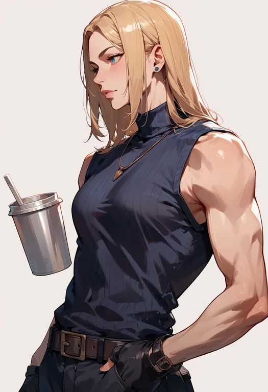 masterpiece, best quality, score_7, safe, fatal fury: city of the wolves, solo, simple background — by k3scat, made with ComfyUI