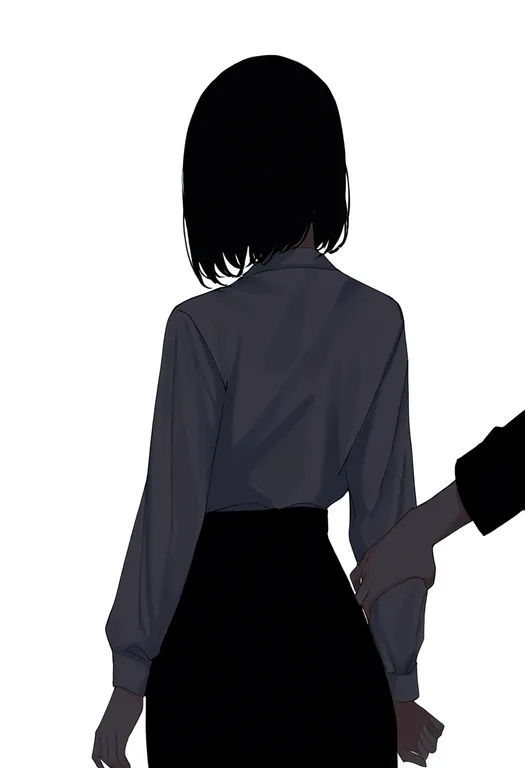 masterpiece, best quality, newest, absurdres, highres, safe, arm_held_back, 1girl, solo, simple_background — by k3scat, made with ComfyUI