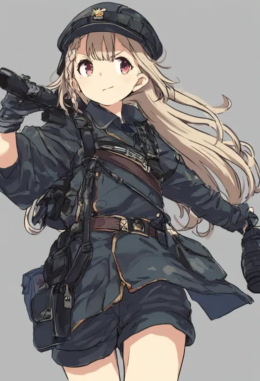masterpiece, best quality, general, formation girls, solo, simple background — by k3scat, made with ComfyUI