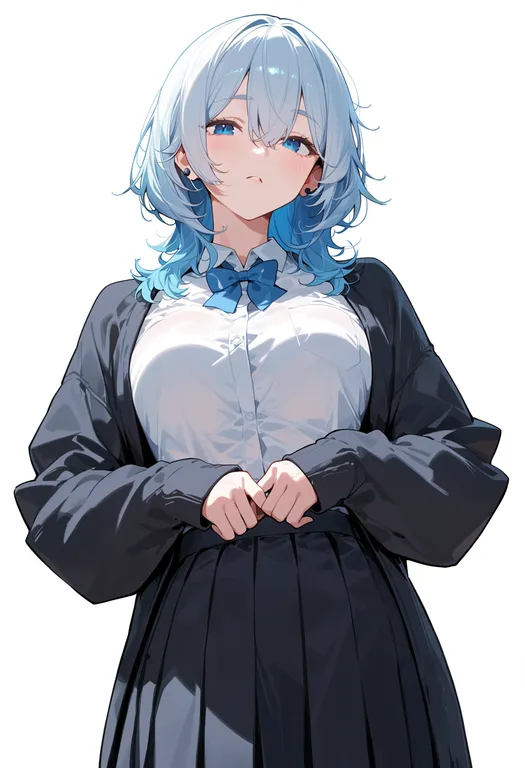 masterpiece, best quality, score_7, safe, phantasy star universe, solo, simple background — by k3scat, made with ComfyUI