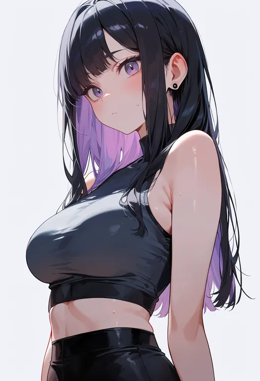masterpiece, best quality, score_7, safe, byakko, solo, upper body, simple background — by k3scat, made with ComfyUI
