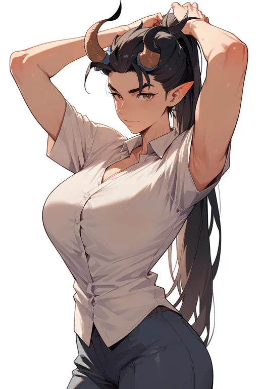 masterpiece, best quality, score_7, safe, takemaru (housamo), solo, upper body, simple background — by k3scat, made with ComfyUI