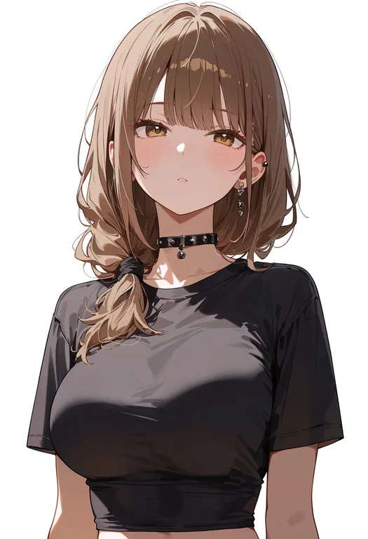 masterpiece, best quality, score_7, safe, burdock root, 1girl, solo, upper body, simple background — by k3scat, made with ComfyUI