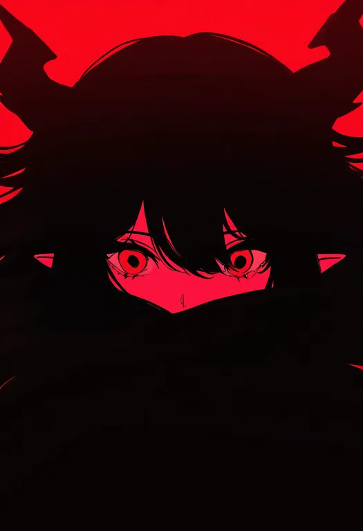 masterpiece, best quality, newest, absurdres, highres, safe, demon_horns, 1girl, solo, simple_background — by k3scat, made with ComfyUI