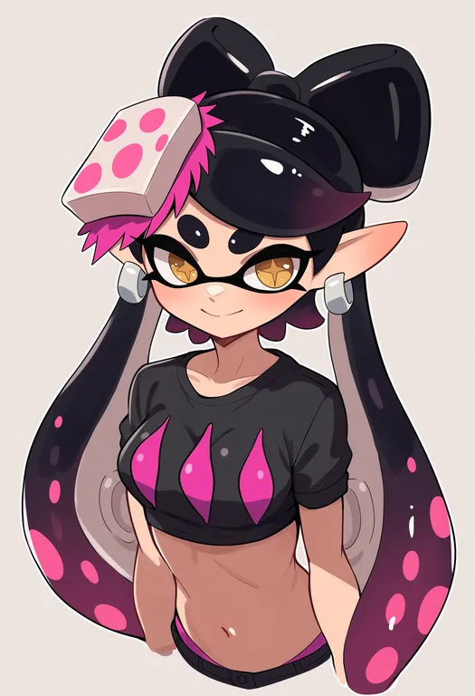 masterpiece, best quality, score_7, safe, callie (splatoon), solo, upper body, simple background — by k3scat, made with ComfyUI
