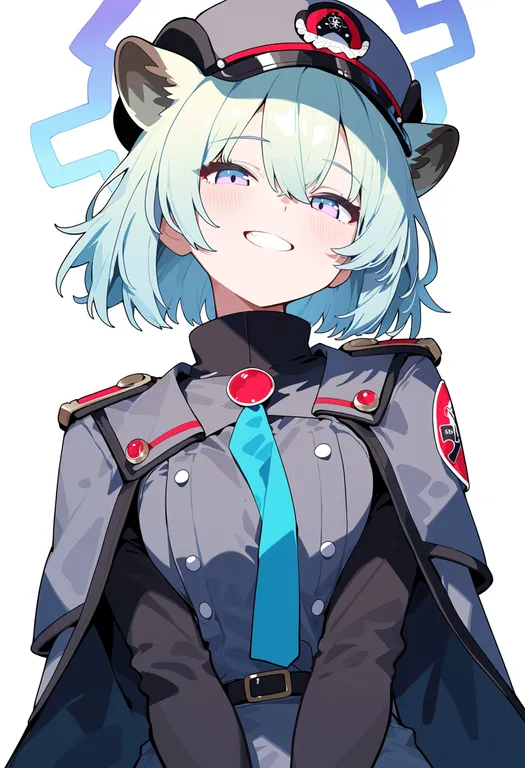 masterpiece, best quality, score_7, safe, shigure (blue archive), blue archive, solo, upper body, simple background — by k3scat, made with ComfyUI