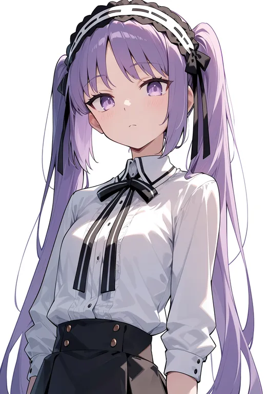 masterpiece, best quality, score_7, safe, euryale (fate), solo, upper body, simple background — by k3scat, made with ComfyUI