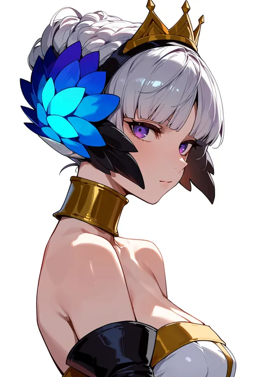 masterpiece, best quality, score_7, safe, gwendolyn (odin sphere), odin sphere, solo, upper body, simple background — by k3scat, made with ComfyUI