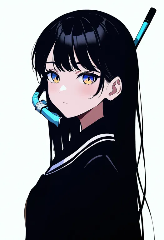 masterpiece, best quality, newest, absurdres, highres, safe, snorkel, 1girl, solo, simple_background — by k3scat, made with ComfyUI
