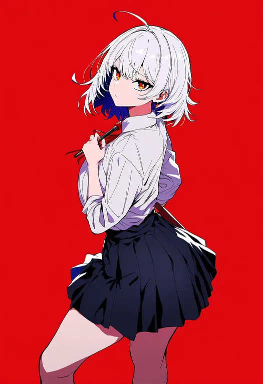 masterpiece, best quality, newest, absurdres, highres, safe, urawa_red_diamonds, solo, full_body, simple_background — by k3scat, made with ComfyUI