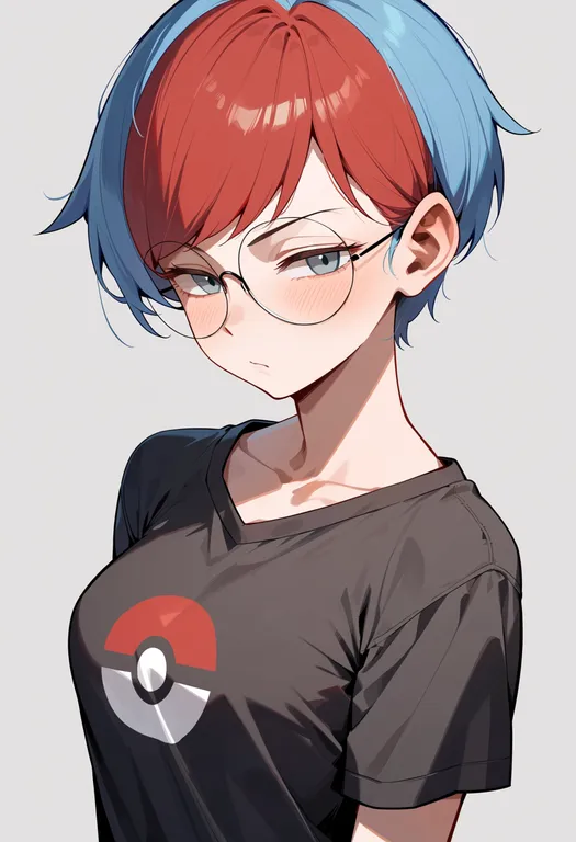 masterpiece, best quality, score_7, safe, penny (pokemon), pokemon, solo, upper body, simple background — by k3scat, made with ComfyUI