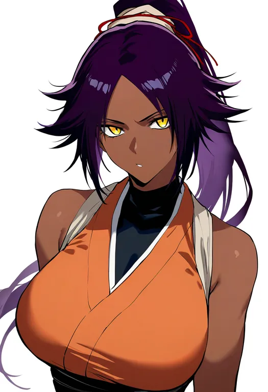 masterpiece, best quality, newest, absurdres, highres, safe, shihouin_yoruichi_(cat), solo, upper_body… — by k3scat, made with ComfyUI