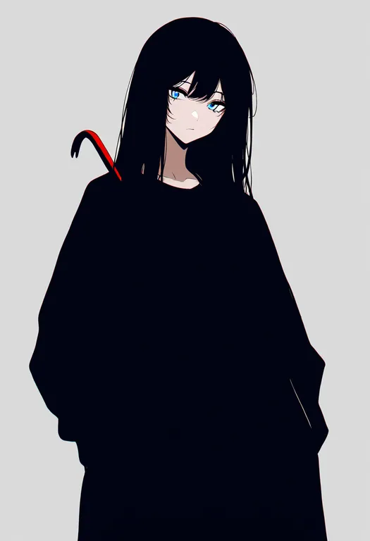 masterpiece, best quality, newest, absurdres, highres, safe, crowbar, 1girl, solo, simple_background — by k3scat, made with ComfyUI