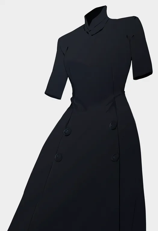 masterpiece, best quality, newest, absurdres, highres, safe, unworn_dress, 1girl, solo, simple_background — by k3scat, made with ComfyUI