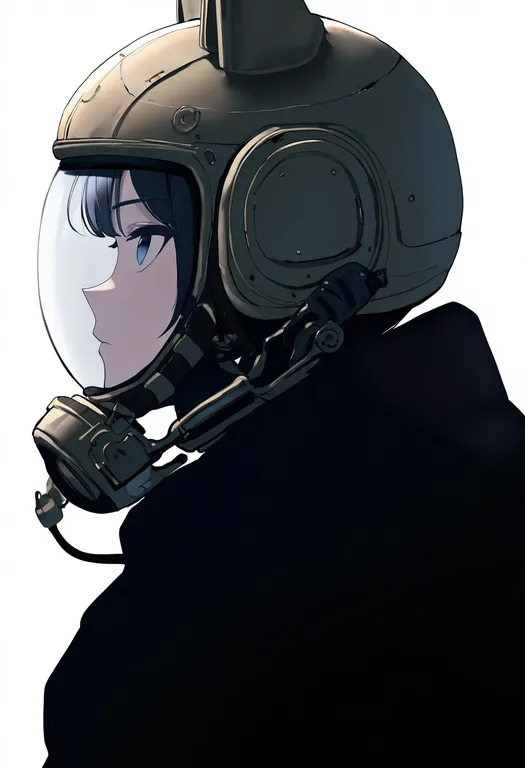 masterpiece, best quality, newest, absurdres, highres, safe, animal_helmet, 1girl, solo, simple_background — by k3scat, made with ComfyUI