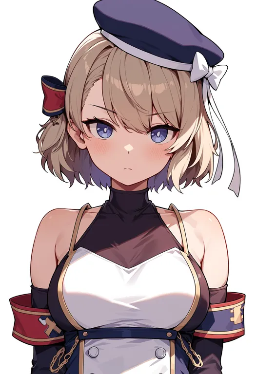masterpiece, best quality, score_7, safe, z23 (azur lane), azur lane, solo, upper body, simple background — by k3scat, made with ComfyUI