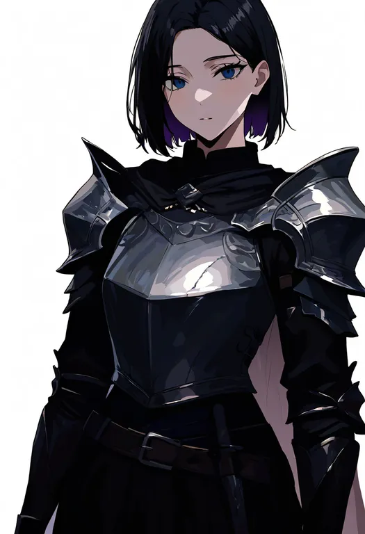 masterpiece, best quality, newest, absurdres, highres, safe, breastplate, 1girl, solo, simple_background — by k3scat, made with ComfyUI