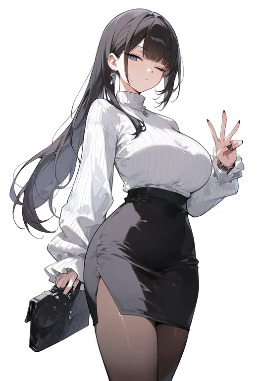 masterpiece, best quality, score_7, safe, half-closed eye, 1girl, solo, simple background — by k3scat, made with ComfyUI