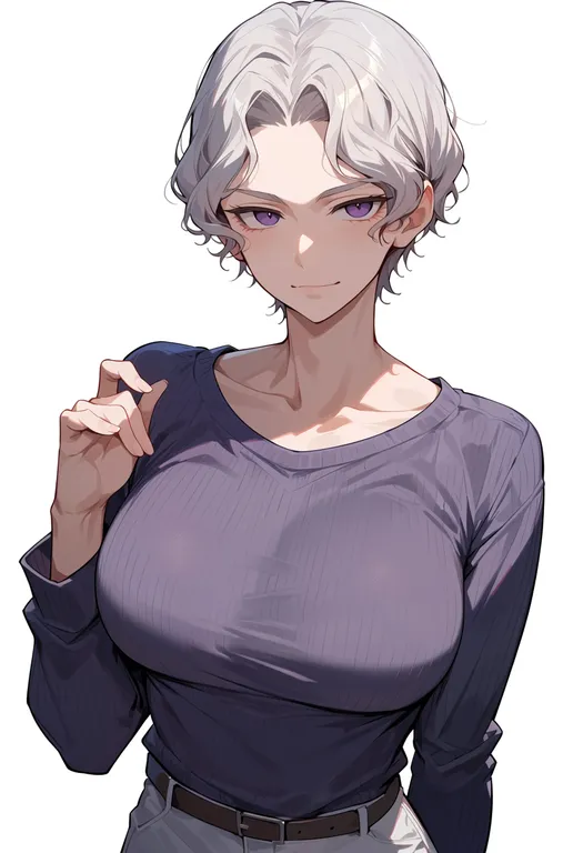 masterpiece, best quality, score_7, safe, kira yoshikage, solo, upper body, simple background — by k3scat, made with ComfyUI
