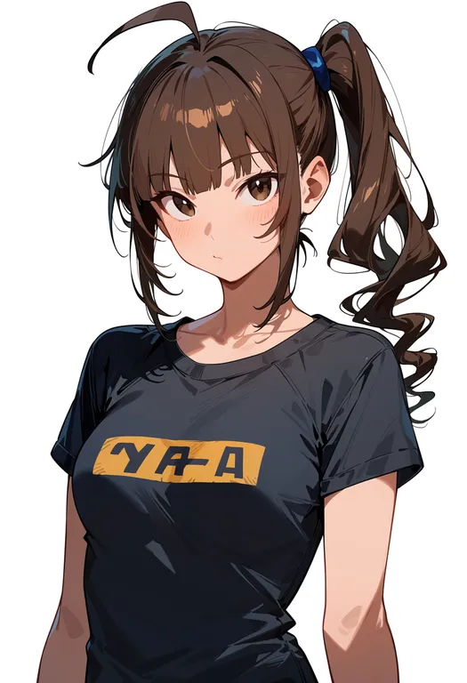 masterpiece, best quality, score_7, safe, yokoyama nao, solo, upper body, simple background — by k3scat, made with ComfyUI