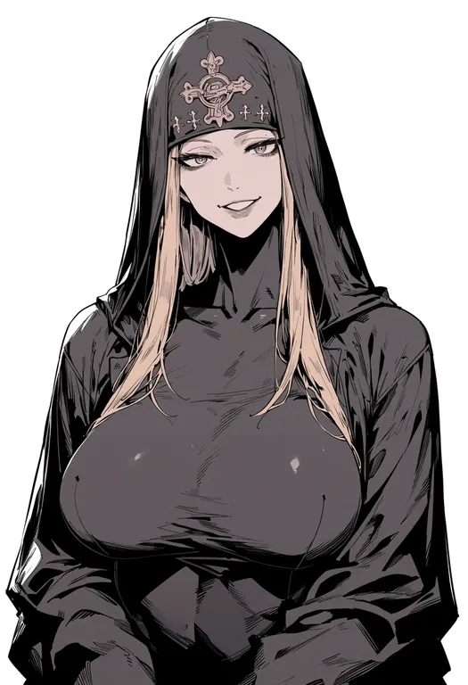 masterpiece, best quality, score_7, safe, necro (guilty gear), guilty gear, solo, upper body, simple background — by k3scat, made with ComfyUI
