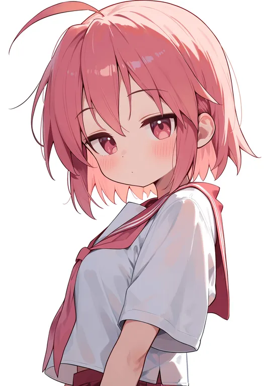 masterpiece, best quality, score_7, safe, cherry (lucky star), lucky star, solo, upper body, simple background — by k3scat, made with ComfyUI