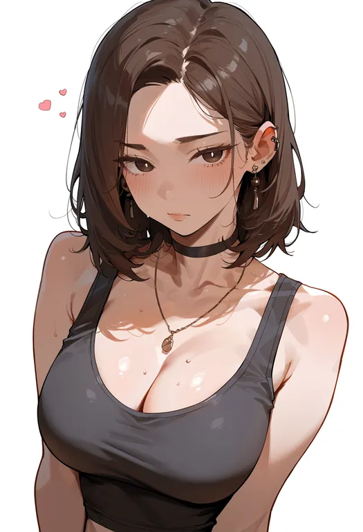masterpiece, best quality, score_7, safe, bokukawauso, solo, upper body, simple background — by k3scat, made with ComfyUI