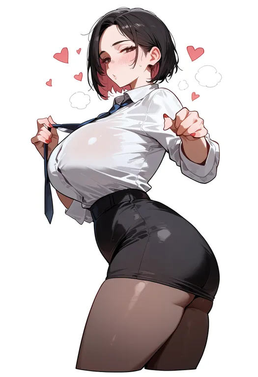 masterpiece, best quality, score_7, safe, loving aura, 1girl, solo, simple background — by k3scat, made with ComfyUI