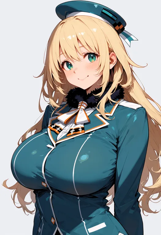 masterpiece, best quality, score_7, safe, atago (kancolle), kantai collection, solo, upper body, simple background — by k3scat, made with ComfyUI
