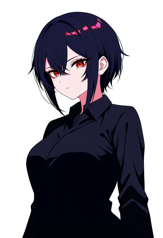 masterpiece, best quality, newest, absurdres, highres, safe, belphegor_(demon), solo, upper_body, simple_background — by k3scat, made with ComfyUI