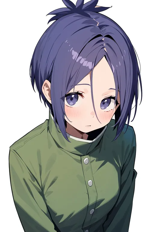 masterpiece, best quality, score_7, safe, chrome dokuro, solo, upper body, simple background — by k3scat, made with ComfyUI