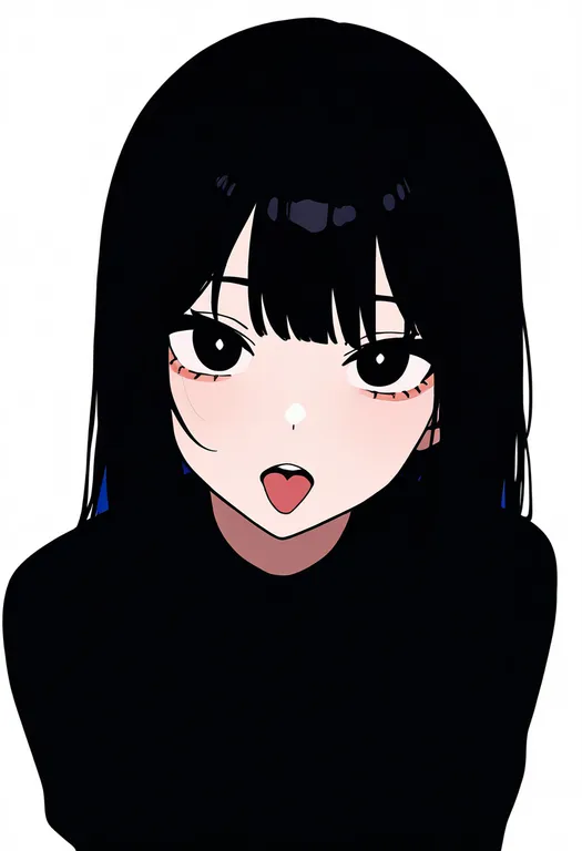 masterpiece, best quality, newest, absurdres, highres, safe, tongue_out, 1girl, solo, simple_background — by k3scat, made with ComfyUI