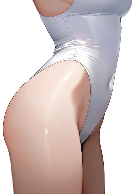 masterpiece, best quality, newest, absurdres, highres, safe, white_leotard, 1girl, solo, simple_background — by k3scat, made with ComfyUI