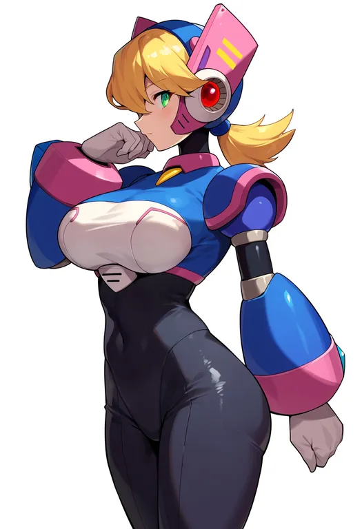 masterpiece, best quality, score_7, safe, mega man x: command mission, solo, simple background — by k3scat, made with ComfyUI
