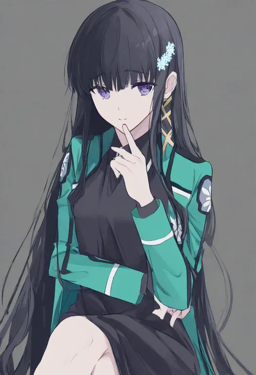 masterpiece, best quality, general, mahouka koukou no rettousei, solo, simple background — by k3scat, made with ComfyUI