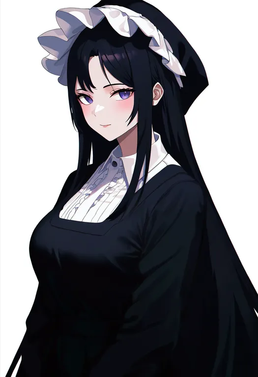masterpiece, best quality, newest, absurdres, highres, safe, frilled_headwear, 1girl, solo, simple_background — by k3scat, made with ComfyUI