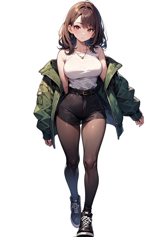 masterpiece, best quality, score_7, safe, internet yamero, solo, full body, simple background — by k3scat, made with ComfyUI