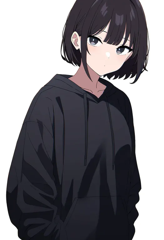 masterpiece, best quality, newest, absurdres, highres, safe, exposed_pocket, 1girl, solo, simple_background — by k3scat, made with ComfyUI