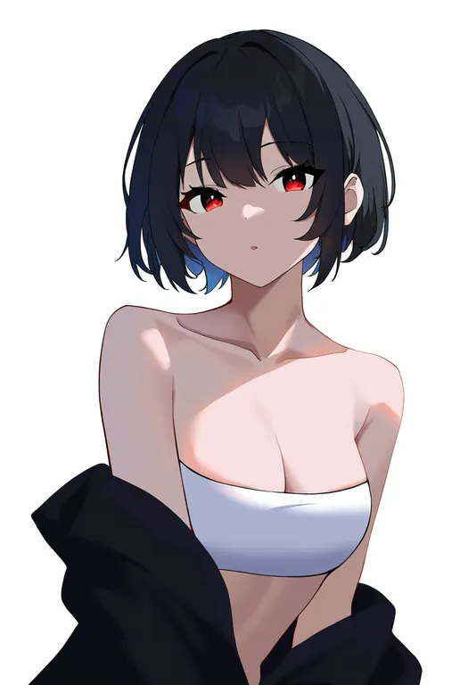 masterpiece, best quality, newest, absurdres, highres, safe, white_bandeau, 1girl, solo, simple_background — by k3scat, made with ComfyUI