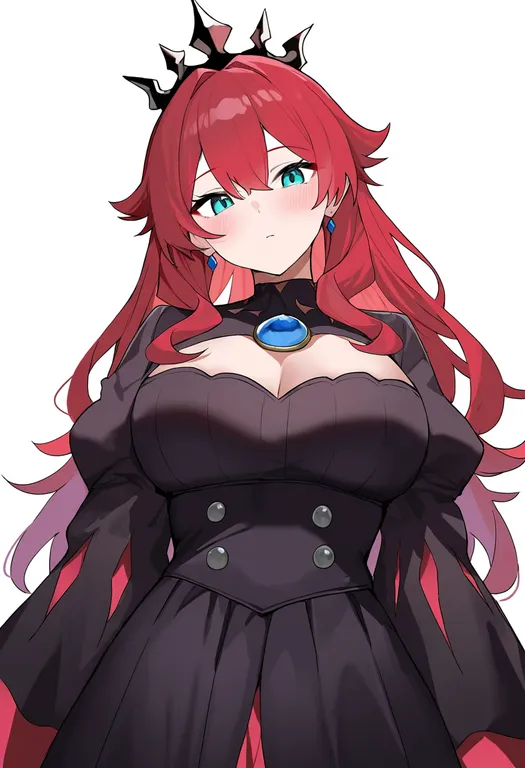 masterpiece, best quality, newest, absurdres, highres, safe, princess_crown, solo, simple_background — by k3scat, made with ComfyUI