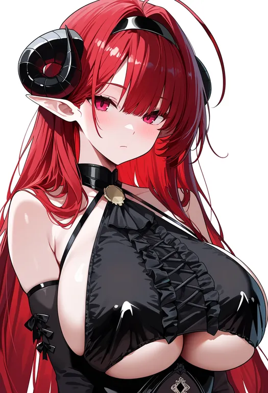 masterpiece, best quality, score_7, safe, hindenburg (azur lane), azur lane, solo, upper body, simple background — by k3scat, made with ComfyUI