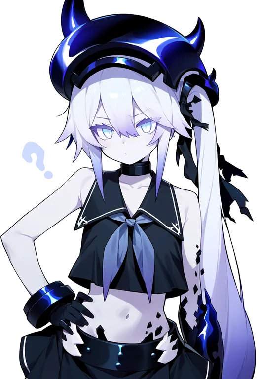masterpiece, best quality, score_7, safe, destroyer princess, solo, upper body, simple background — by k3scat, made with ComfyUI