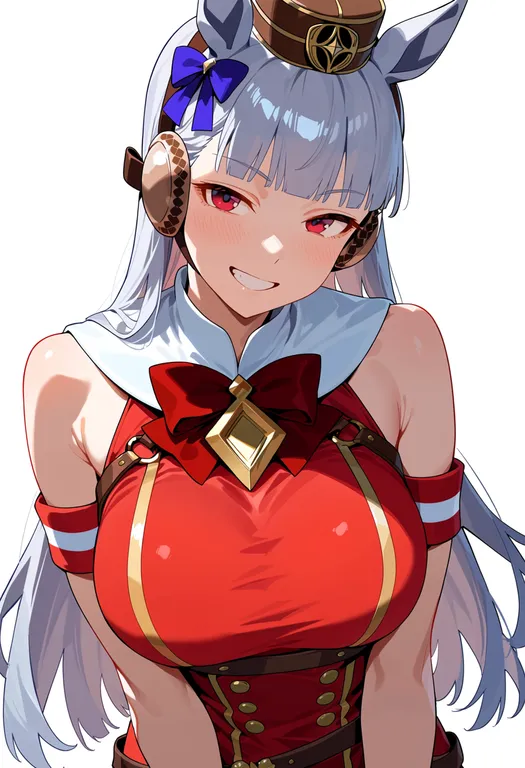 masterpiece, best quality, score_7, safe, gold ship (red strife) (umamusume), umamusume, solo, upper body… — by k3scat, made with ComfyUI