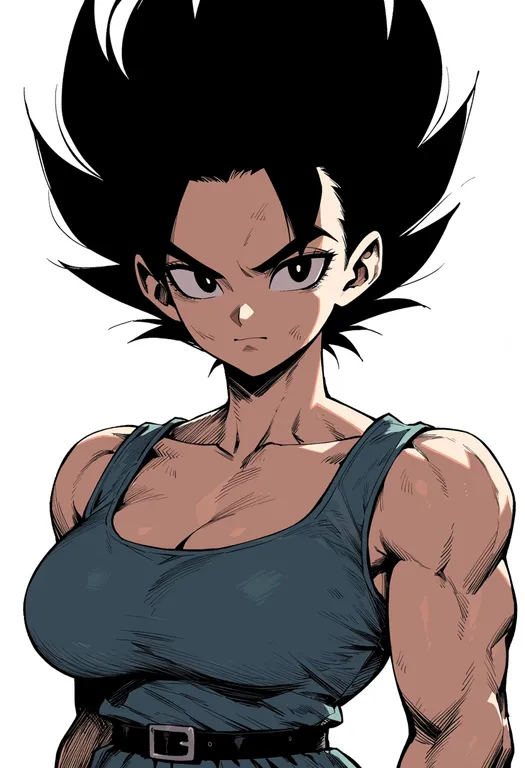 masterpiece, best quality, score_7, safe, champa (dragon ball), dragon ball, solo, upper body, simple background — by k3scat, made with ComfyUI